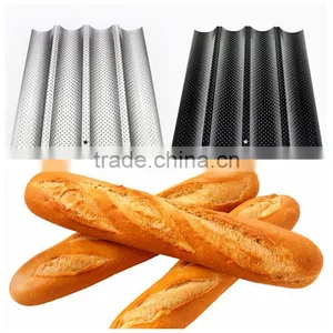 2017 High Temperature Resistant Baguette French Bread Baking Tray Nonstick Carbon Steel Baguette Bread Baking Mold Free Shipping thumbnail-1