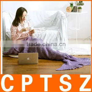 New Design Blankets Cashmere&wool Mermaid Tail Blanket thumbnail-1