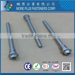 Taiwan 302SS Shoulder Bolt Hex Washer Head T-20 With Shoulder Unfderhead Double Thread Left Hand Thread Tapping Screw Passivated thumbnail-5