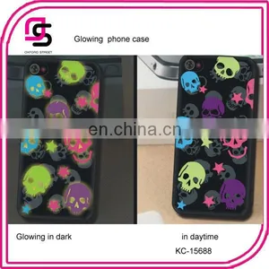 Glowing Phone Case Halloween Phone Cover Skull Phone Cell thumbnail-1