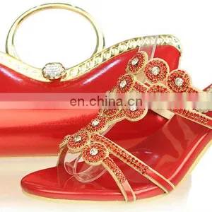 High Quality Red Sexy Women Low Heel Sandals thumbnail-1
