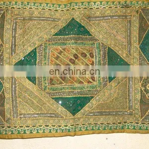 Indian Hand Embroidered Cotton Patchwork Runner thumbnail-1