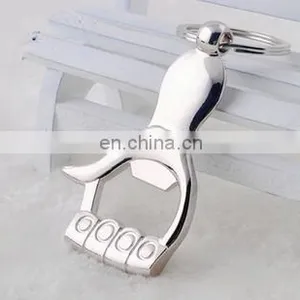 High Quality Stainless Steel Custom Palm Shape Beer Bottle Opener With Keychian thumbnail-2