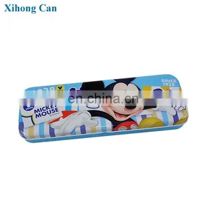 Custom Printed Metal Rectangular Kids Tin Pen Case thumbnail-4