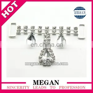 Wedding Invitation Rhinestone Buckle Slider Crystal Pendant Connector thumbnail-1
