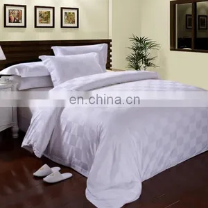 China Supplier 100% Cotton Stripe/Satin/Jacquard/Plain Hotel Bed Sheet Cotton thumbnail-3