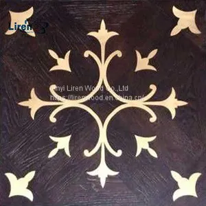 Wood Metal Steel Brass Inlay Parquet Flooring thumbnail-4
