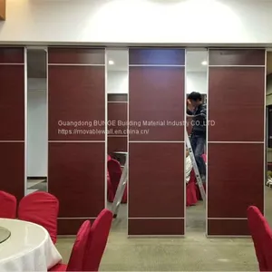 Melamine Finish Auditorium Folding Partition Walls Doors For School Hotel thumbnail-2