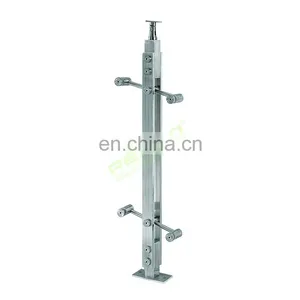 New Hot Factory Deck Glass Railing Designs Stainless Steel Balustrade For Balcony Wholesale From China thumbnail-2