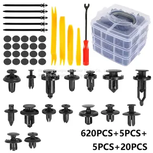 PVC Push Type Rivet Retainer Fastener, Bumper Car Plastic Rivet Fasteners thumbnail-1