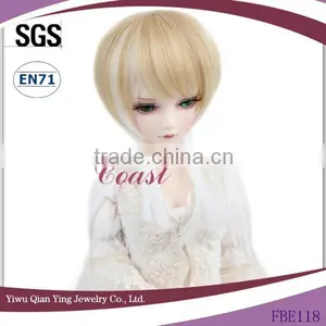 Wholesale Best Selling Short Beautiful Blonde Doll Wig thumbnail-1