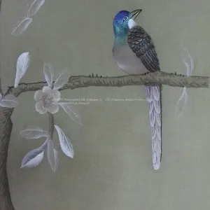 Hand Embroidered Silk Wallpaper thumbnail-2