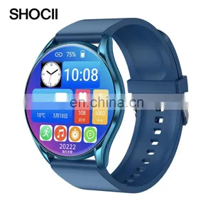 New Custom New 1.28 Inch TK33 Bracelets Heart Rate Blood Pressure Monitor Round ScreenSport Smart Watch thumbnail-1
