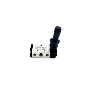 4HA210-06 5 Way 1/8 Inch Air Control Valve Manual Pneumatic Reset Hand Lever Valve thumbnail-2