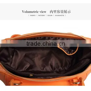 2016 Guangzhou New Fashion Genuine Nappa Leather PU Leather Belt Bags Shoulder Bag Handbag for Woman thumbnail-5