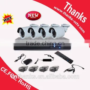 Newest Unique Design Dvr Kit With Touch Screen, Detachable Board H.264 4ch Dvr Combo Cctv Camera Kit thumbnail-1