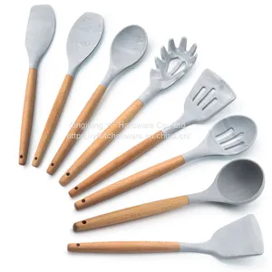 Kitchen Accessories Home and Kitchen Cookware Sets PRIVATE LABEL 9 PCS MARBLE SILICONE UTENSILS SET thumbnail-5