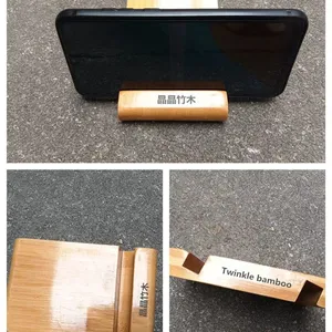 Bamboo Phone Holder Wholesale Personalized Logo Printed Bamboo Wooden thumbnail-1