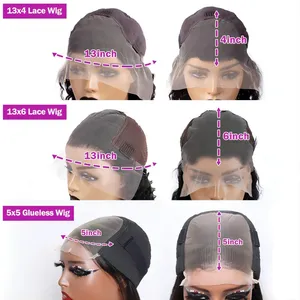 200% Straight Transparent Human Hair Wig 13x6 Lace Front Wigs 13x4 Lace Frontal Wig 5x5 Glueless Preplucked Wigs thumbnail-5
