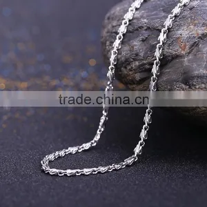 New Arrivals Funky Flat Wristed Chain Rhodium Plated Fashion Necklace Jewellery thumbnail-2