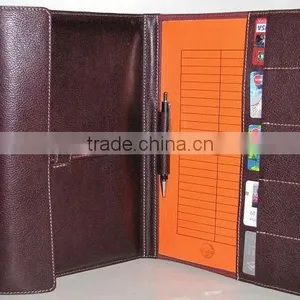Card Holder Case for Ipad 3 With Business Paper Holder Cluth Bag in 100% Cow Leather in Traval Business thumbnail-1
