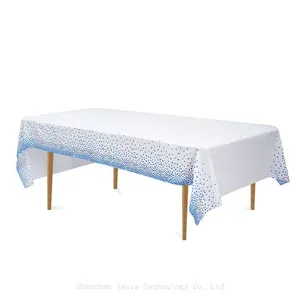 Custom Rose Gold Dot Tablecloths - Disposable & Waterproof for Baby Showers & Weddings thumbnail-2