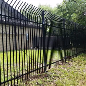 Architectural Villa Wrought Iron Garden Fence | Premium Powder-Coated Steel Railing thumbnail-1