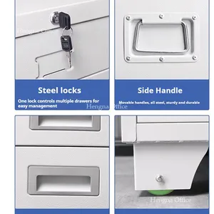 A0 Flat File Cabinet With 5 Drawers and Lockable Wheels — Steel Blueprint Storage for Architecture Firms thumbnail-3