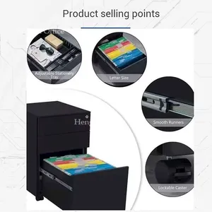 Minimalist Steel Drawer Cabinet for Interior Designers| Contemporary Office Furniture | Secure Storage for Hanging Files-OEM/ODM thumbnail-2
