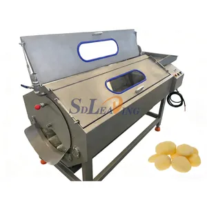 Industrial Vegetable Multi Function Brush Roller Electric Washing Equipment Cassava Ginger Washer Potato Peeling Machine thumbnail-2