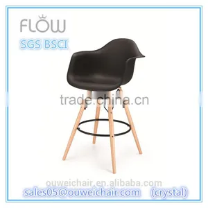 High Quality Classic Bright Colored Dining Plastic Chair With Armrest thumbnail-6