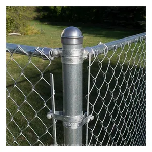 Factory Supply Galvanized Wire Mesh 50x50mm Diamond Chain Link 6 Foot Green Fencing for Sheep thumbnail-5