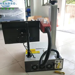 Metal Portable Deep Engraving Equipment Printing MOPA Fiber Laser Marking HengSo Machine thumbnail-3
