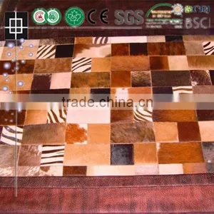 Hotel Room Cowhide Patchwork Rugs Flooring Material Carpet thumbnail-1