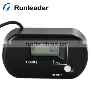 Resettable LCD Gasoline Inductive Hour Meter for Trencher Motocross ATV Lawn Mower Transfer Pump thumbnail-1