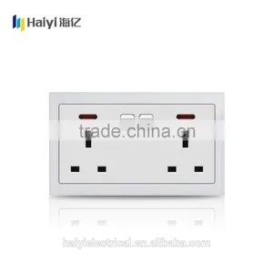 Electrical Wholesale White Glass Panel Switch 2 Gang Switch 13a Socket thumbnail-4