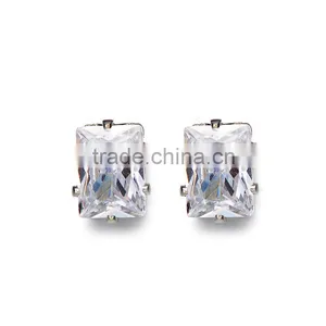 Newest 5 Pairs White and Yellow Zircon Jewellery Earrings Sets For Party Girls thumbnail-4