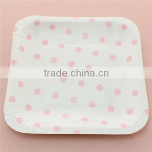 Birthday Party Supplies Disposable Paper Tableware Chevron Striped Dot Paper Plates thumbnail-5