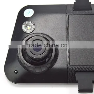 1080P Full HD 4.3" G-sensor Dual Lens Rearview Camera Car DVR Road Dash Video Rearview Mirror Cam With Night Vision thumbnail-2