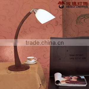 Reading Room Maroon Light Lamp Wood thumbnail-1