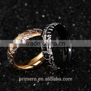 New Arrivals 2016 Stainless Steel Men's Rings Fancy Crack Pattern Designs Gold Silver Jewelry Wholesale thumbnail-3