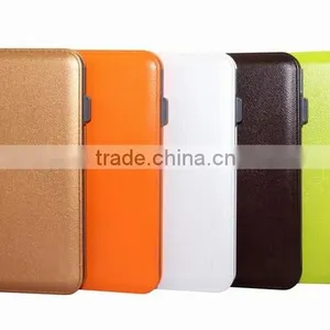 AWC455 8000mAh Leather Built In Input and Output Cable Power Bank Mobile Power Pack thumbnail-2