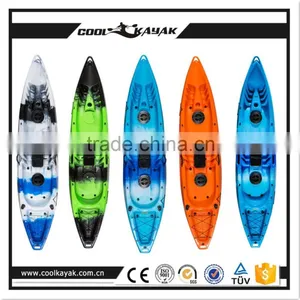 2 Person no Inflatable Plastic Fishing Kayak Sit on Top Rowing Boat Quality Choice thumbnail-1