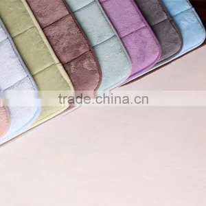 Water Absorbent Coral Fleece Memory Foam Thick Sponge Non-slip Microfiber Bathroom Mats for Living Room and Kitchen Floor thumbnail-4