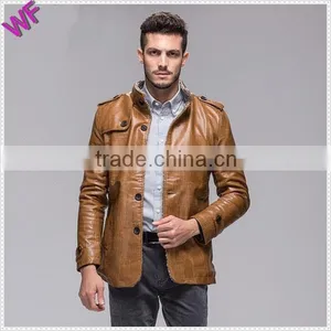 Custom Hight Quality European Mens Genuine Leather Jacket Quality Choice thumbnail-1