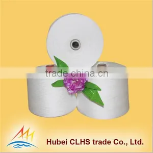 Raw White Semi Dull 100% Spun Yarn Polyester Spun Yarn thumbnail-1