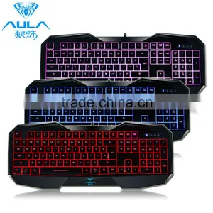 2015 New LED Illuminated Ergonomic Gaming Keyboard USB Multimedia Backlight Backlit Ultra-thin Keyboard thumbnail-1