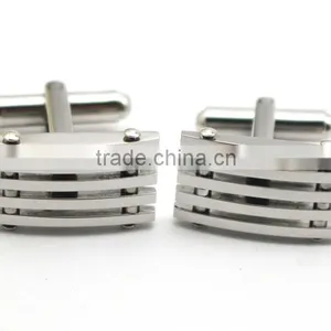 Fashion Silver 316L Stainless Steel Factory Wholesale Cufflink thumbnail-2