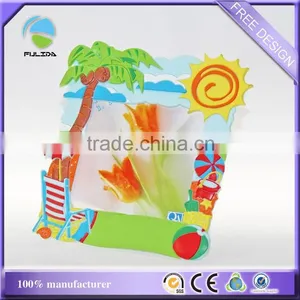 Custom Summer Holiday Kids Beach Playing Soft Pvc Rubber Souvenir Photo Frame thumbnail-1