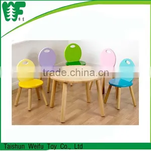 Rubber Solid Wood Table and Chair for Children thumbnail-1